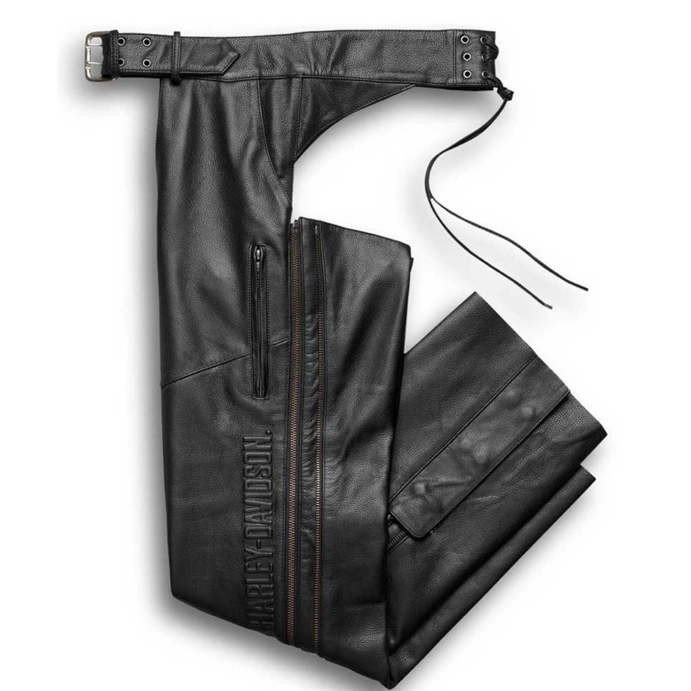 Harley Davidson Mens Deluxe Leather Chaps